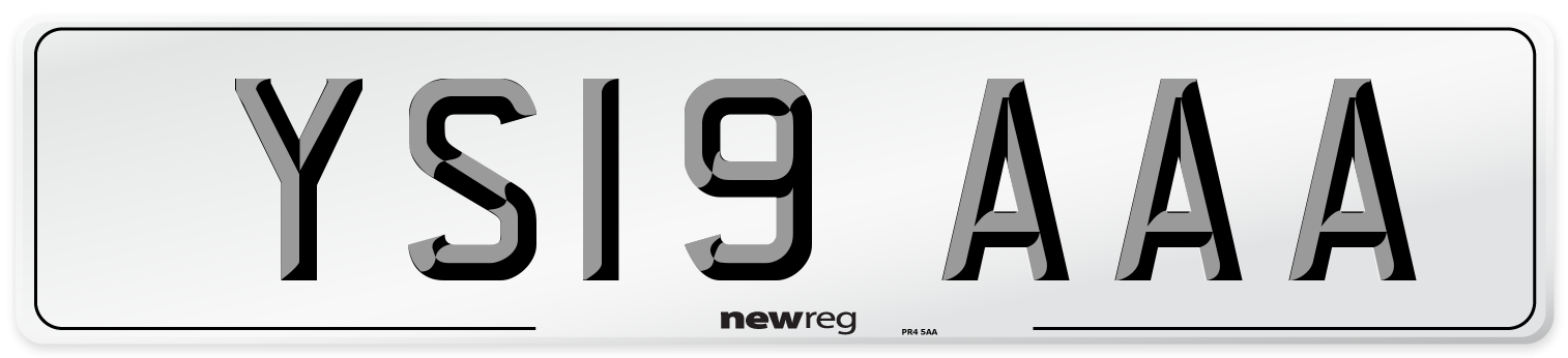 YS19 AAA Number Plate from New Reg